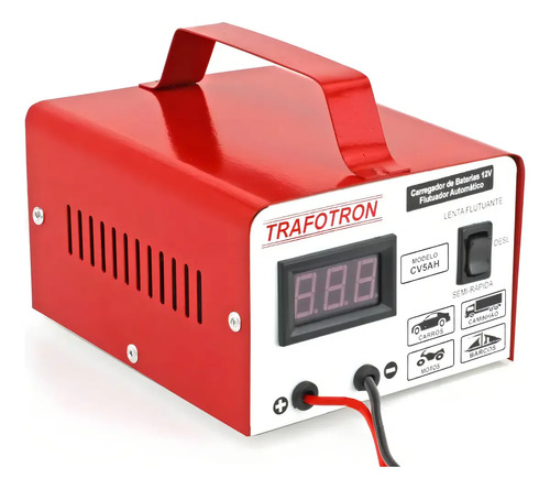 Trafotron CV5AH 5A inteligente para carro e moto